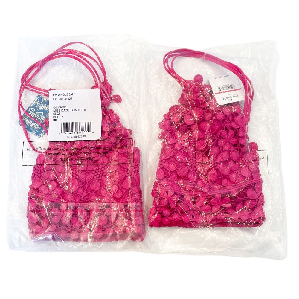 NWT FREE PEOPLE Pink Miss Dazie Longline Bralette - XS - Picture 4 of 4